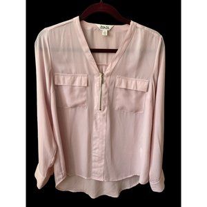 KRAZY KAT DRESS SHIRT WITH ZIPPER-PINK